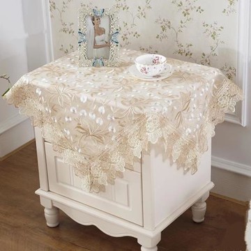 防塵蓋布床頭柜蓋巾蕾絲洗衣機蓋布防塵罩紗防塵布萬能蓋布電視布