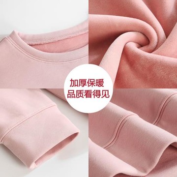 加絨加厚衛衣女秋冬寬松圓領長袖印花bf上衣ins潮2025新款cec外套