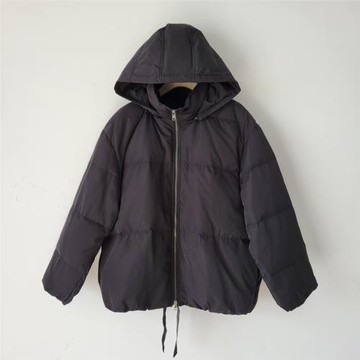 80%白鴨絨 日單短款連帽厚實保暖絨服女面包服日系新品女裝外套