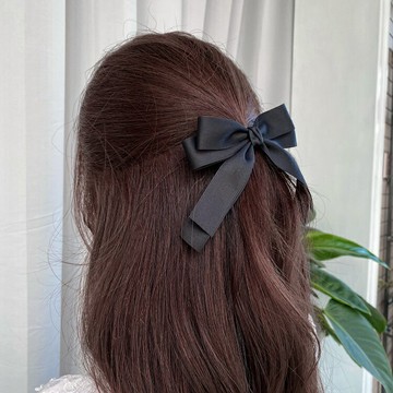 甜美治愈系日常精致手作蝴蝶結雙飄帶鴨嘴夾彈簧夾發卡頭飾發飾品