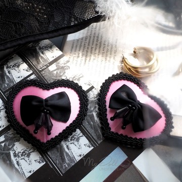 配件胸貼【愛的禮物】立體蝴蝶結愛心乳貼 (一組二片裝)  MyDoll【901】