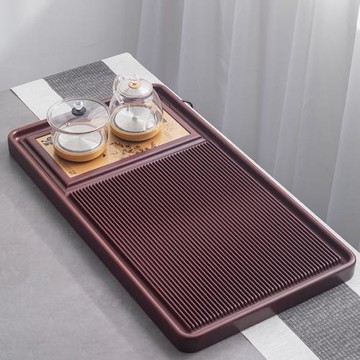瓷恒堂電木茶盤單層家用簡約高端功夫茶具茶臺電膠木大型茶海托盤