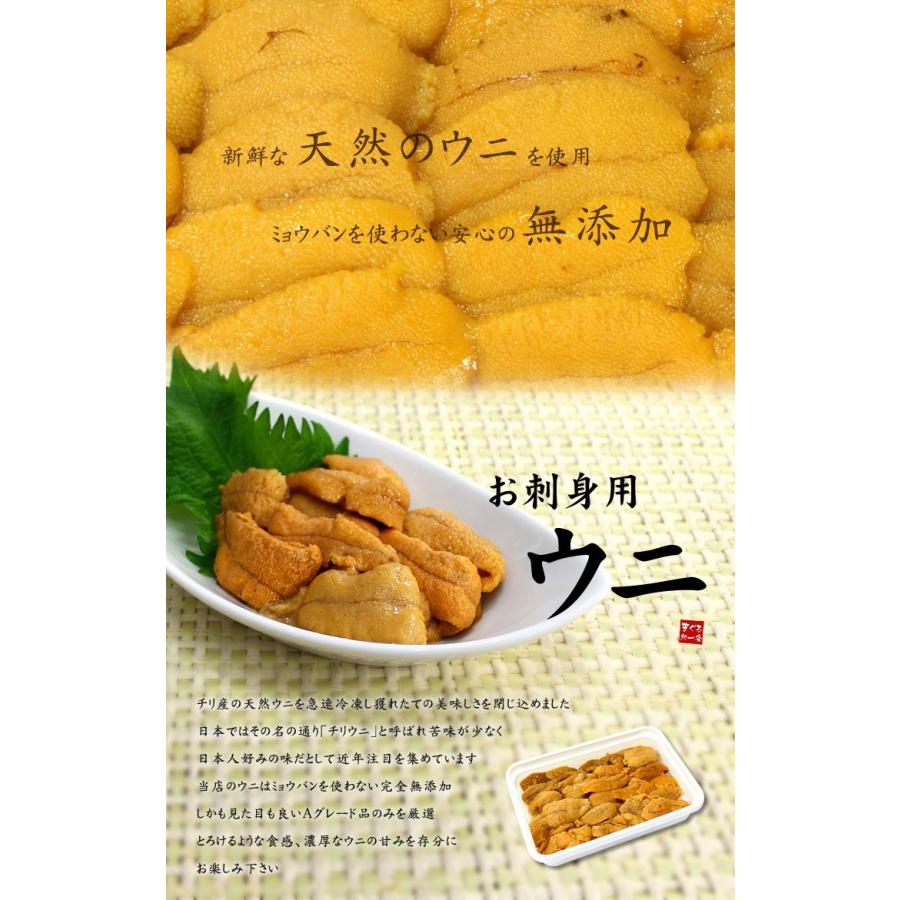 ウニ うに お刺身ウニ 100g 無添加 海鮮丼 刺身 《ref-un2》yd5[[生ウニ100]