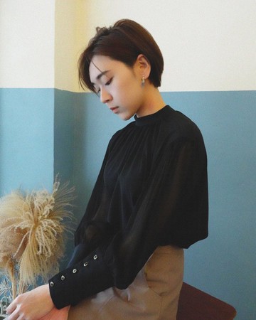 復古宮廷袖襯衫 // 女爵黑
