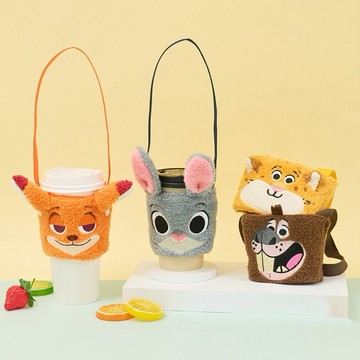 【R.FUN SHOP】迪士尼動物方城市2絨毛飲料杯套 手搖杯 飲料 zootopia2 尼克 茱蒂 洪金豹 狸寶 CA717