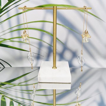 COLE COOL SS22 氣泡水母海洋系列耳環耳夾 黃色透明玻璃耳環