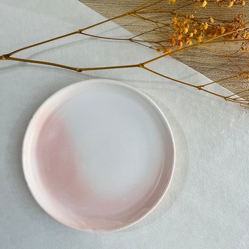 童心未泯。手工陶器盤子 陶盤 蛋糕盤 甜點盤 新年禮物