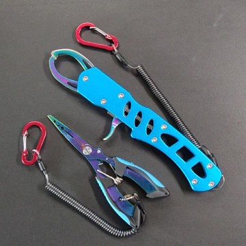 路亞鉗 釣魚鉗 鋁合金控魚器彩鈦路亞鉗套裝不銹鋼多功能小鷹嘴釣魚剪刀控魚鉗子