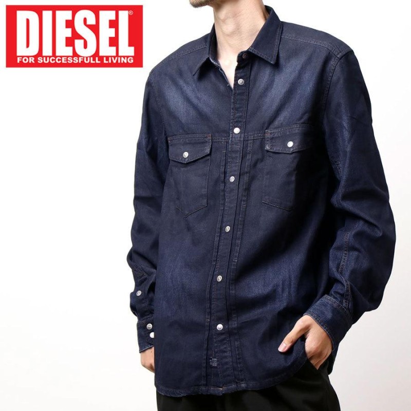 DIESEL ディーゼル デニムシャツ ユーズド加工 長袖「D-BANDY-B