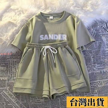 ⚡免運⚡夏季套裝女 休閒套裝女 純棉套裝 印花T恤短褲兩件套裝女 夏天套裝女 一整套女裝 套裝女