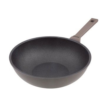 曜岩系列 炒鍋28cm (無蓋/可用電磁爐) 贈 主廚系列-尼龍鏟