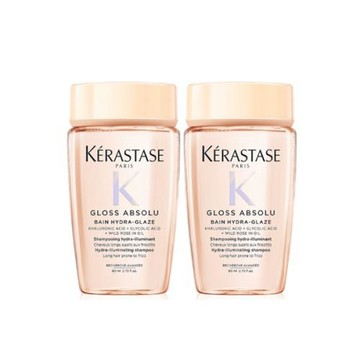 KERASTASE巴黎卡詩 釉光香頌玫瑰髮浴 80ml*2入組(航空版)