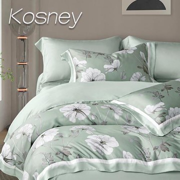 KOSNEY   悅墨綠 雙人60支天絲床包枕套組