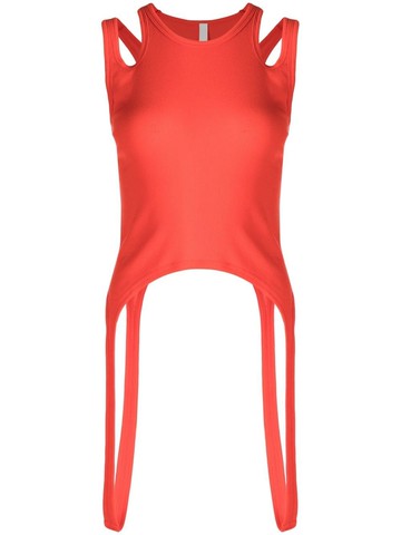 Dion Lee - double-loop detail tank top - women - Elastane/Cotton - XS - Red