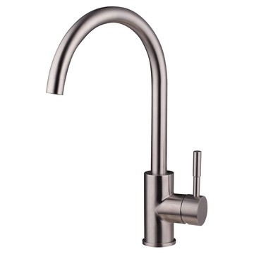 不鏽鋼廚房檯面單槍水龍頭_LV-07