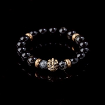 【JK銀飾】歡騰耀金貔貅 / 黃銅【手串、串珠】