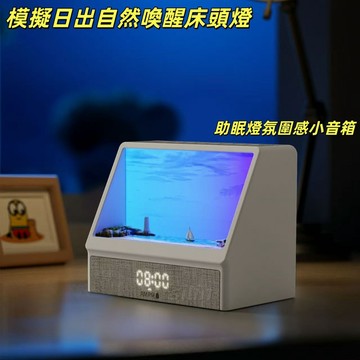 熱銷免運🛒模擬日出鬧鐘☀️ 自然喚醒燈⬜ 床頭氛圍感小夜💡燈 臥室定時助眠燈 氛圍感 白噪音鬧鐘 送禮 生日禮物