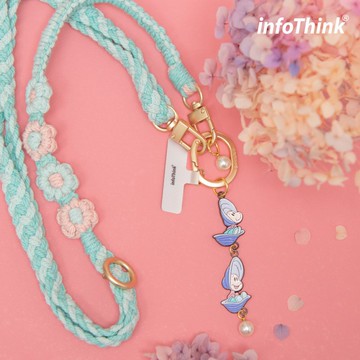 【旅遊必備】小牡蠣系列手機編織頸掛繩-四花