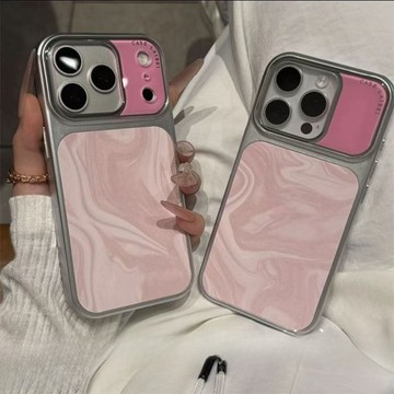 【秒變17Pro】銀邊水波紋 鏤空大視窗 防摔殼 用於iPhone17 i16 手機殼 i15 i14 i13 i12