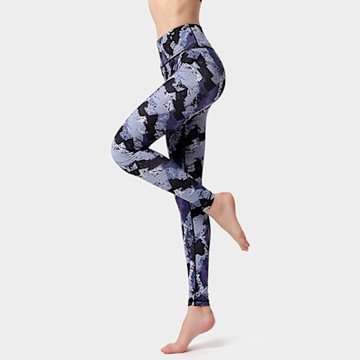 【ALLK 歐楷】促銷 印花韻律瑜珈褲 圖片色(尺寸L-XL/中大尺碼/運動/健身)