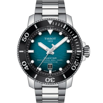 TISSOT 官方授權 Seastar2000 海星600米潛水機械錶-T1206071104100/46mm