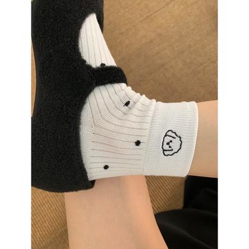 襪子女波點ins潮韓版卡通襪子