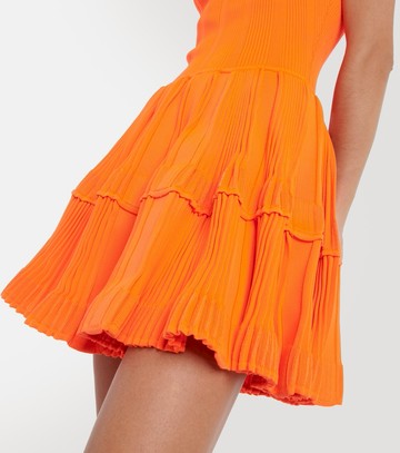 Alaïa Ribbed-knit halterneck minidress