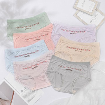 咖啡紗圖案女褲6件組(F)-隨機出貨