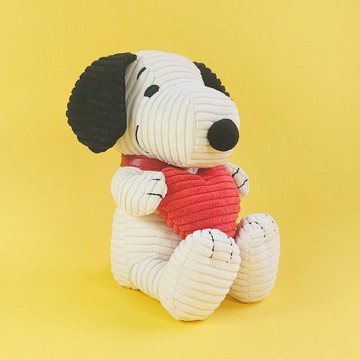 快速出貨 | BON TON TOYS Snoopy史努比ECO燈芯絨填充玩偶-愛心狗