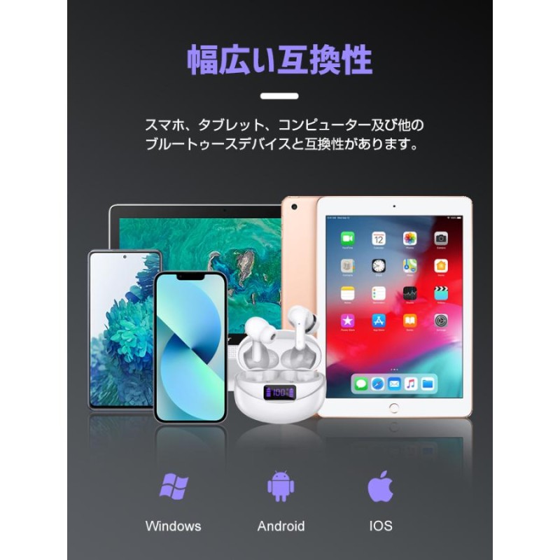 ワイヤレスイヤホン イヤホン ワイヤレス Bluetooth 5.3 iPhone15 防水