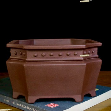 花盆 花器 紫砂花盆 精品紫砂花盆正方形盆景盆金彈子黃楊內門竹深四方大號桌面盆栽盆