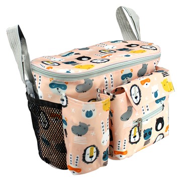 JoyNa - 嬰兒推車置物袋 大容量多分隔/附可拆式背帶-動物樂園