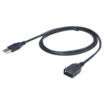 Cable 超強效抗干擾USB A公-A母  1m  黑色  1條