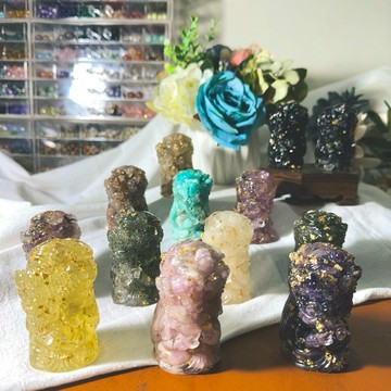 【台灣現貨】扎基拉姆 女財神 西藏 天然水晶 滴膠 擺件 能量 90種水晶 現貨 客訂 專屬禮物