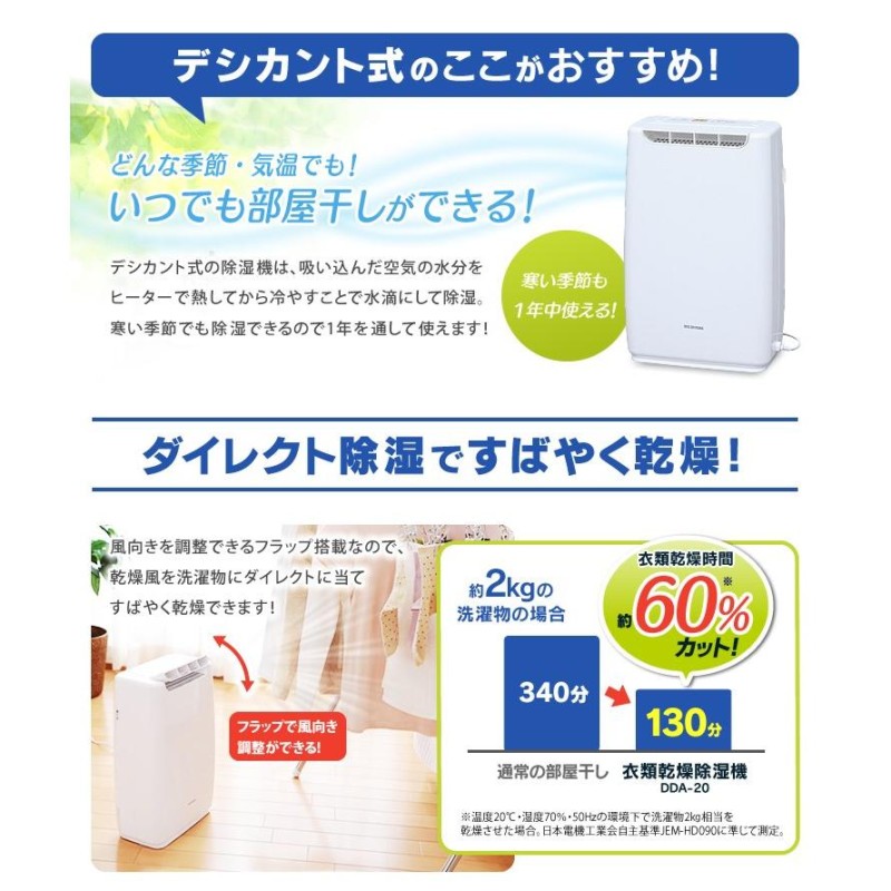 除湿機 衣類乾燥 小型 アイリスオーヤマ デシカント式
