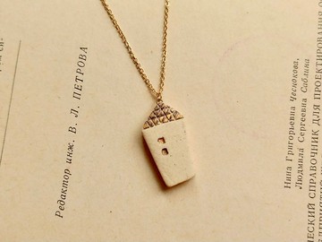 童話小陶屋擴香石項鍊(兩色四款可選)