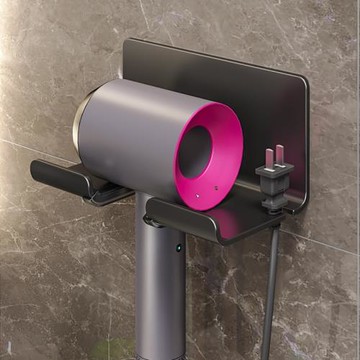 日本進口MUJIΕ吹風機置物架子免打孔衛生間電吹風支架壁掛浴室風