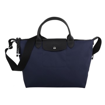 LONGCHAMP  ENERY 再生尼龍短提把兩用水餃包(海軍藍)M