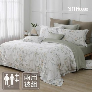 IN-HOUSE-80支天絲棉兩用被床包組(森語微光-特大)
