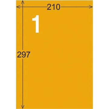 龍德二用列印電腦標籤/LD-800-FO-C/螢光橘/1格/20張/包