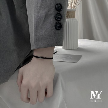 手鏈男潮純銀簡約ins小眾設計學生手飾單身個性潮流復古男士手繩