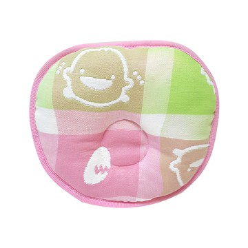 PiYOPiYO 黃色小鴨 小鴨雙面護頭枕 六層立體紗布 透氣吸濕 雙面可用  粉色  20.5 x 22.5cm  1個