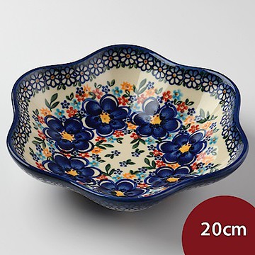 波蘭陶 春遊系列 花型盤 小 20cm 波蘭手工製