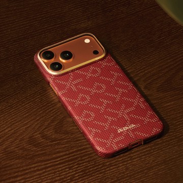 iPhone17 Pro/ProMax  芳綸纖維磁吸殼 PTK 滿版紀念款 17 Pro 滿版紅