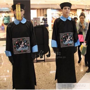 萬聖節僵尸服裝吸血鬼cosplay恐怖官服成人清朝古裝男鬼衣太監服 可開發票 母親節禮物