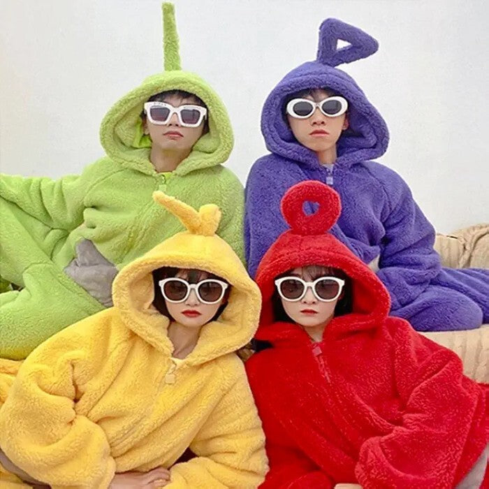 韓国 でも 人気のキャラに 変身 テレタビーズ風 着ぐるみ オールインワン カラフル ハロウィン もこもこ コスプレ おそろ キャラクター イエロー M 通販 Lineポイント最大10 0 Get Lineショッピング