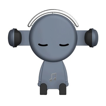 A&R 360度車用出風口手機支架  藍灰色  1個