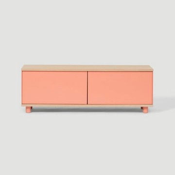 PODIUM Km16 模組化收納櫃 圓柱腳 白橡木 腮粉