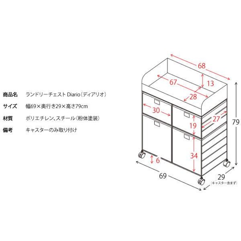 キャスター付き 人工ラタン ランドリーチェスト おしゃれ モダン