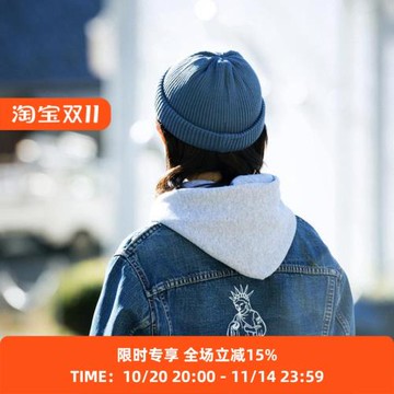 ROTOTO BEANIE 職人 男女 藍染純棉針織毛線 冷帽